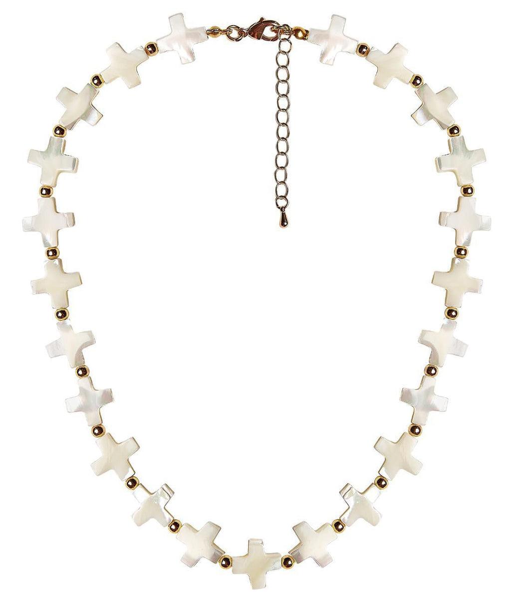 Diana Necklace - All Cross Pearl