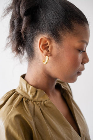 Francesca Hoop Earring - Belle of the Ball - 18k Plated Gold