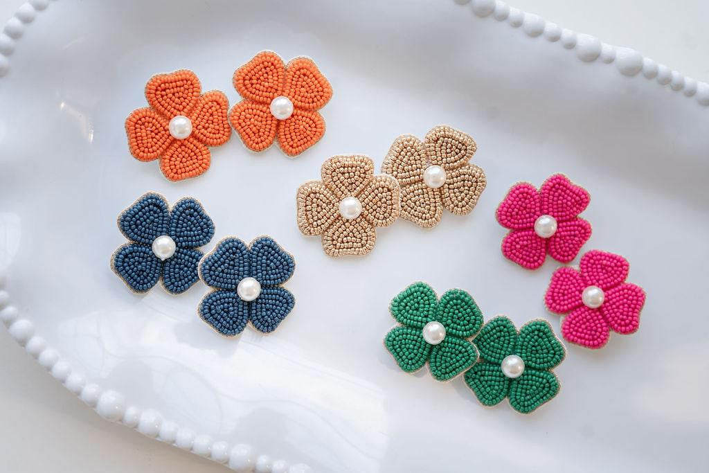 Kerry Beaded Clover Stud Earring