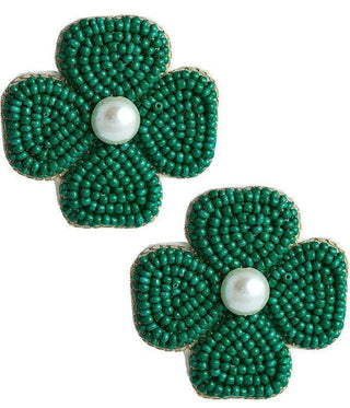 Kerry Beaded Clover Stud Earring