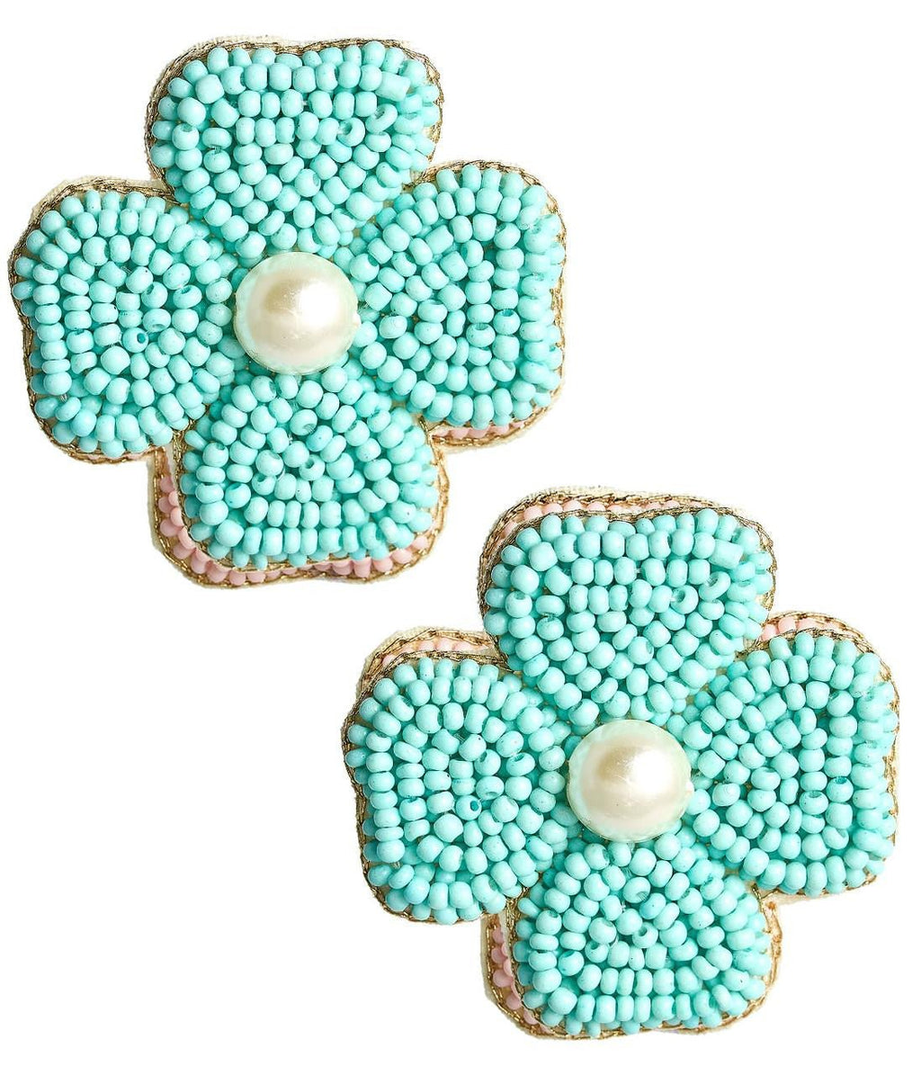 Kerry Beaded Clover Stud Earring