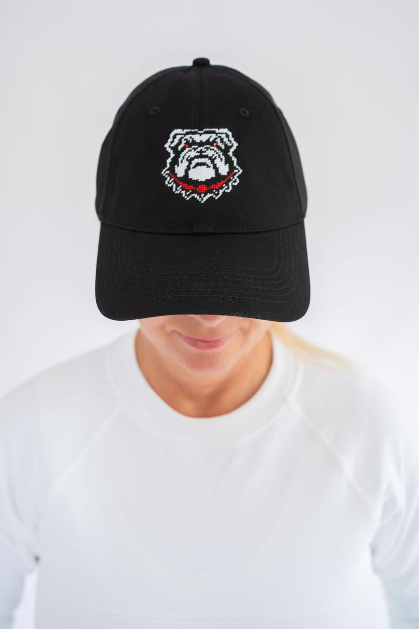 Needlepoint Baseball Hat - Bulldog