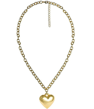 Sienna - Puffy Heart Necklace - 18k Gold Plated