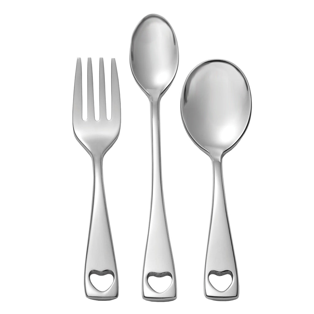 Oneida Little Love 3-Piece Baby Set, 18/10 stainless steel