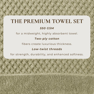 Grayson Cotton Diamond Waffle Weave Bath Towel Set