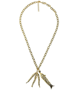 Lucky Double Fish Necklace- Momma and Baby Fish