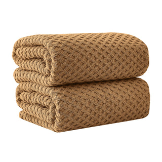 Grayson Cotton Diamond Waffle Weave Bath Towel Set