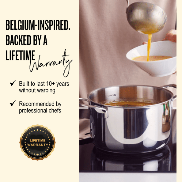 Maestro Stock Pot with Lid – Large Nonstick Stockpot for Soup and Stew