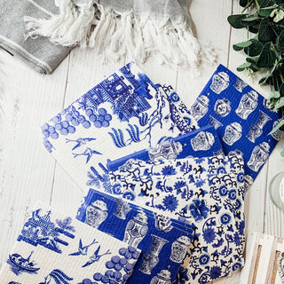 Chinoiserie Biodegradable Kitchen Cloth – Eco-Friendly Multipurpose Cleaning Cloth