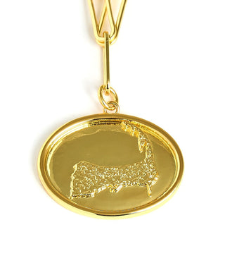 18K Gold Plated Beach Tag Charm Necklace