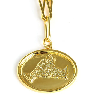 18K Gold Plated Beach Tag Charm Necklace