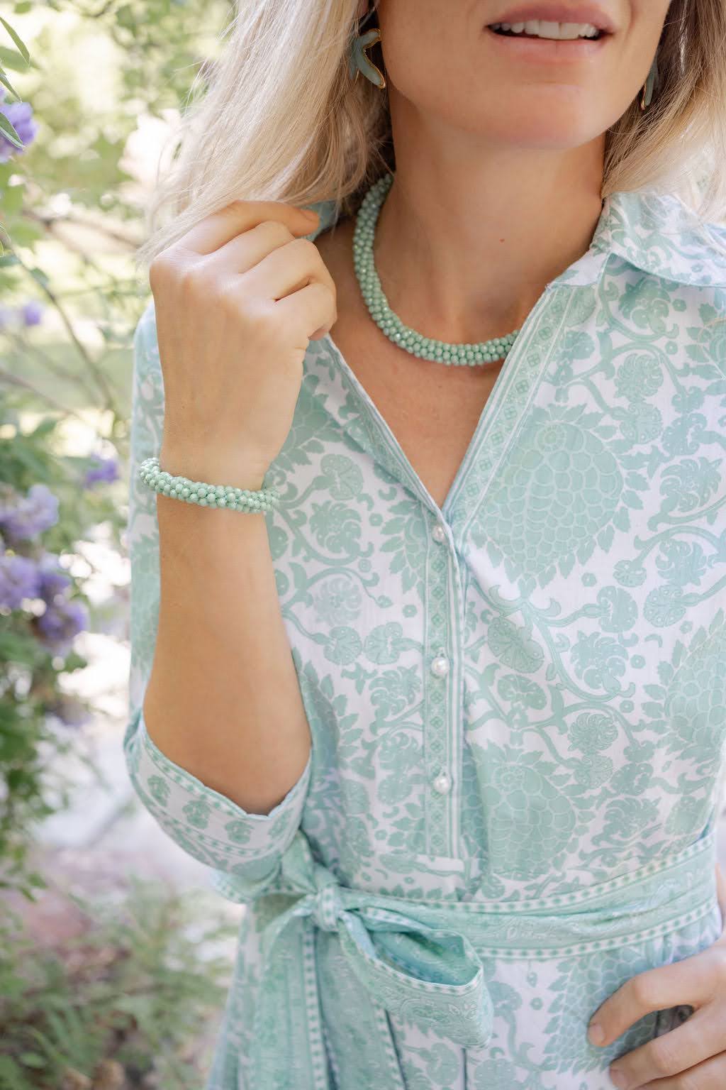 Marni Hand-Beaded Czech Bead Necklace
