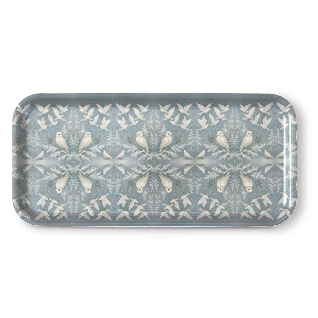 Snowbirds Narrow Birchwood Small Decorative Tray