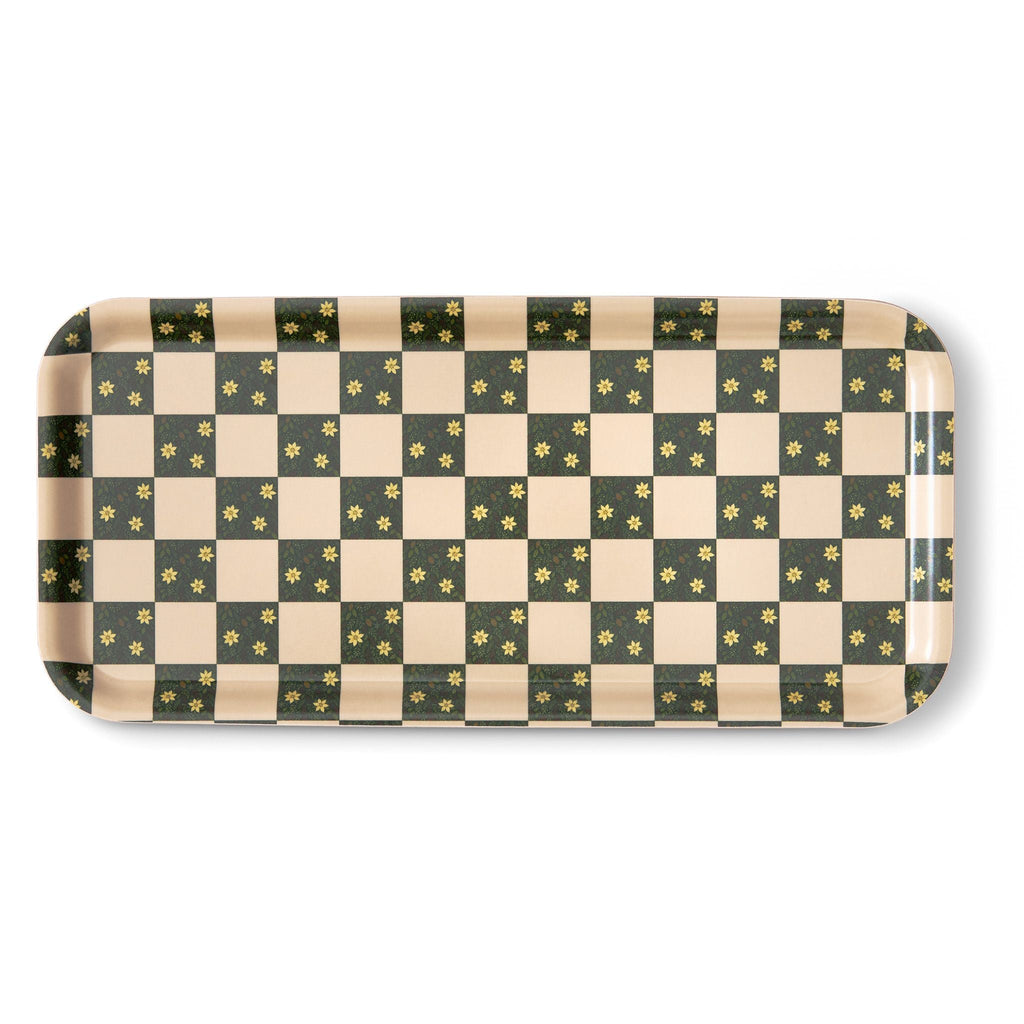 Yuletide Garden Narrow Birchwood Small Decorative Tray