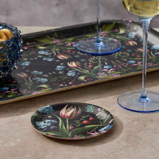 Forget-Me-Nots Mini Birchwood Tray Set of 2