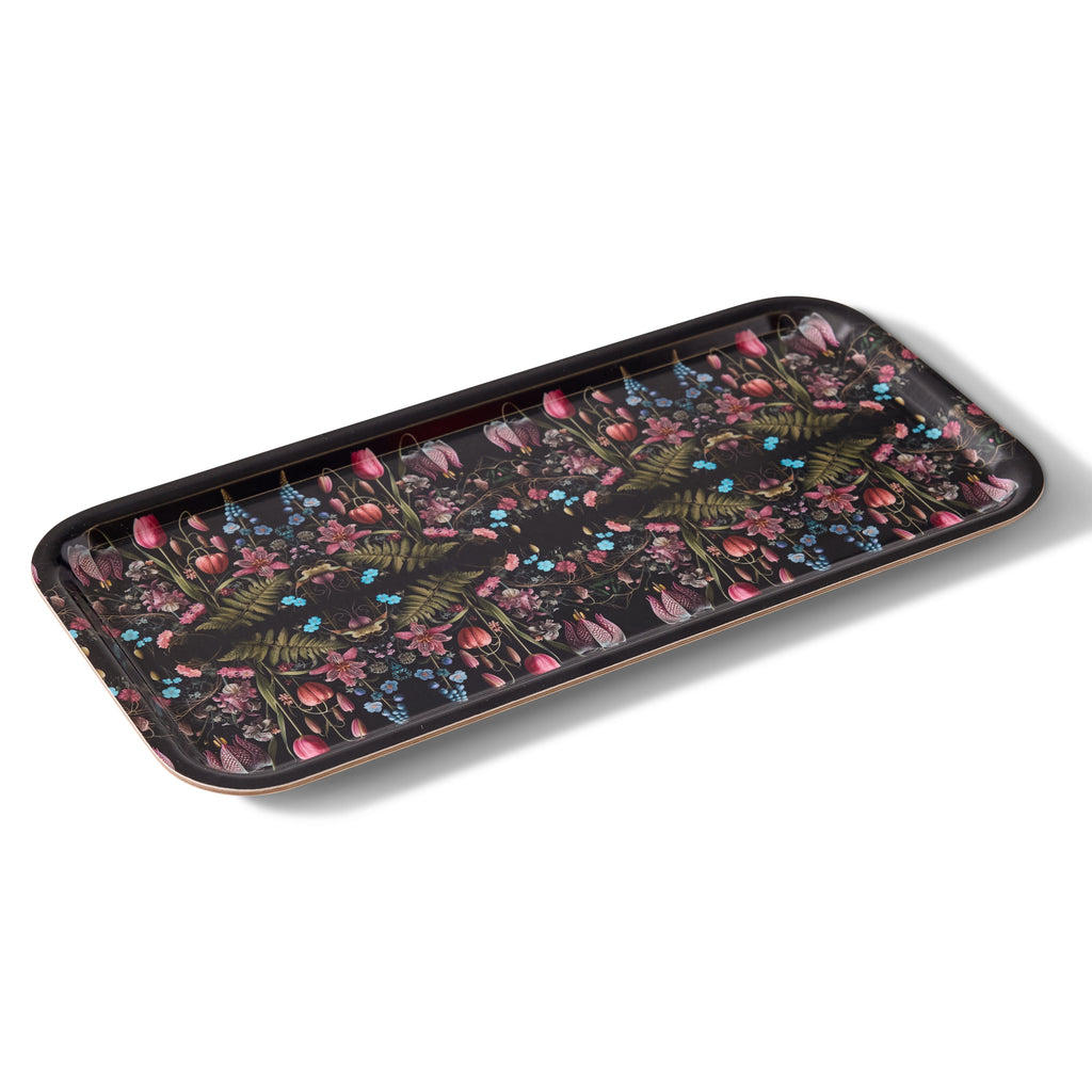 Kings Flower Narrow Birchwood Small Decorative Tray