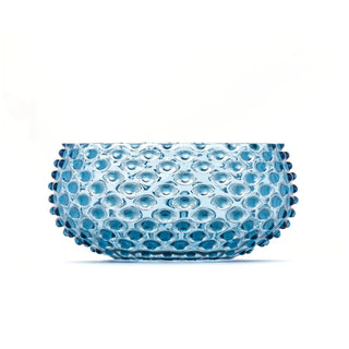 Hobnail Glass Bowl in Midnight Blue – Large