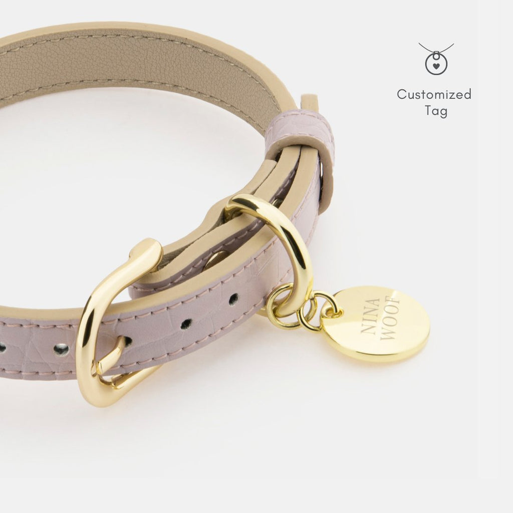 Milan Vegan Leather Dog Collar | Luxury Croc-Style Designer Collar