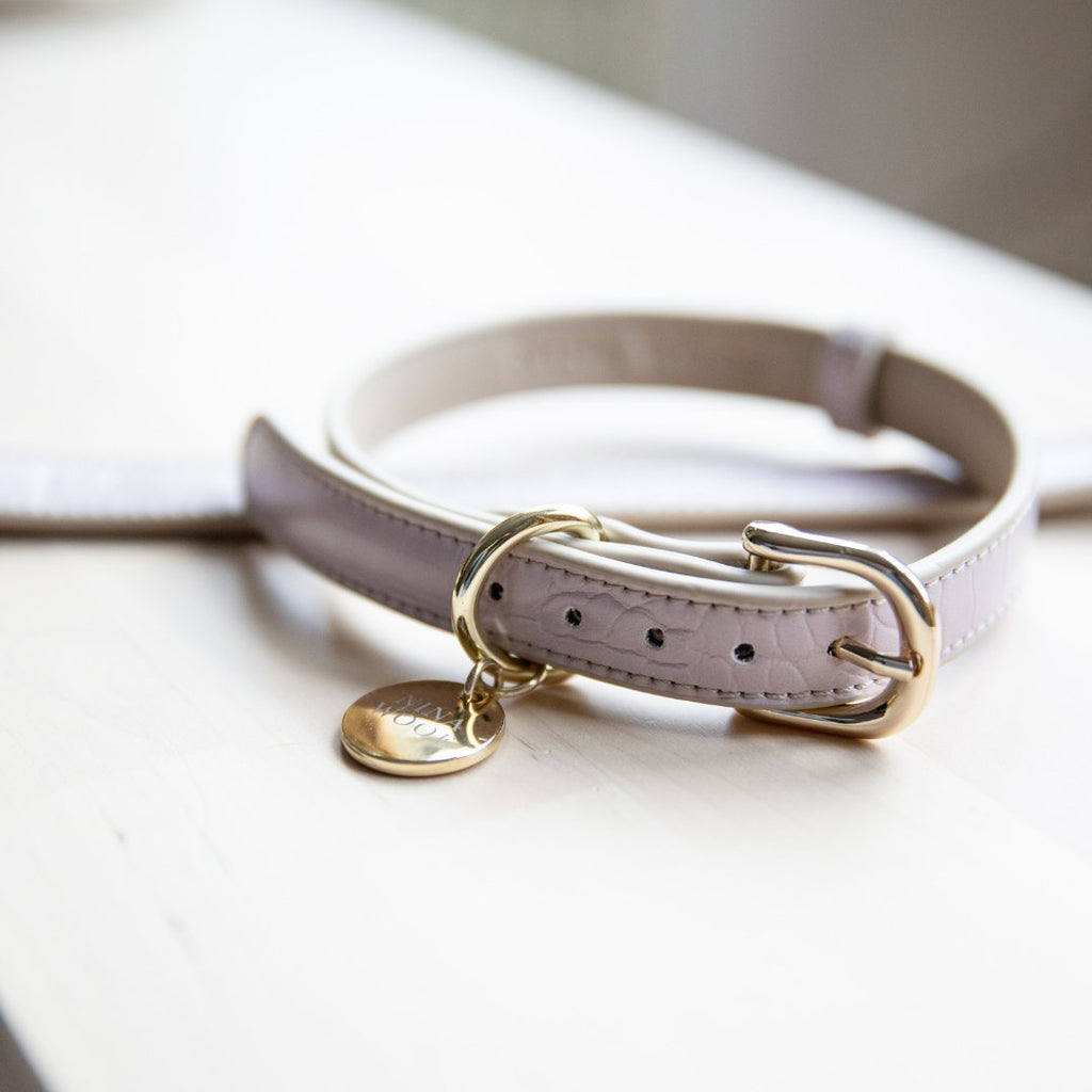 Milan Vegan Leather Dog Collar | Luxury Croc-Style Designer Collar