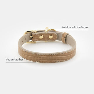 Milan Vegan Leather Dog Collar | Luxury Croc-Style Designer Collar