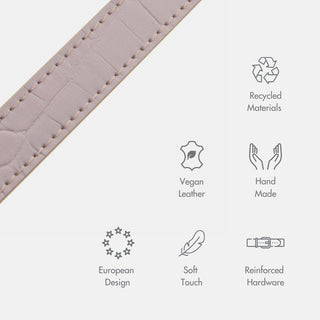 Milan Vegan Leather Dog Collar | Luxury Croc-Style Designer Collar