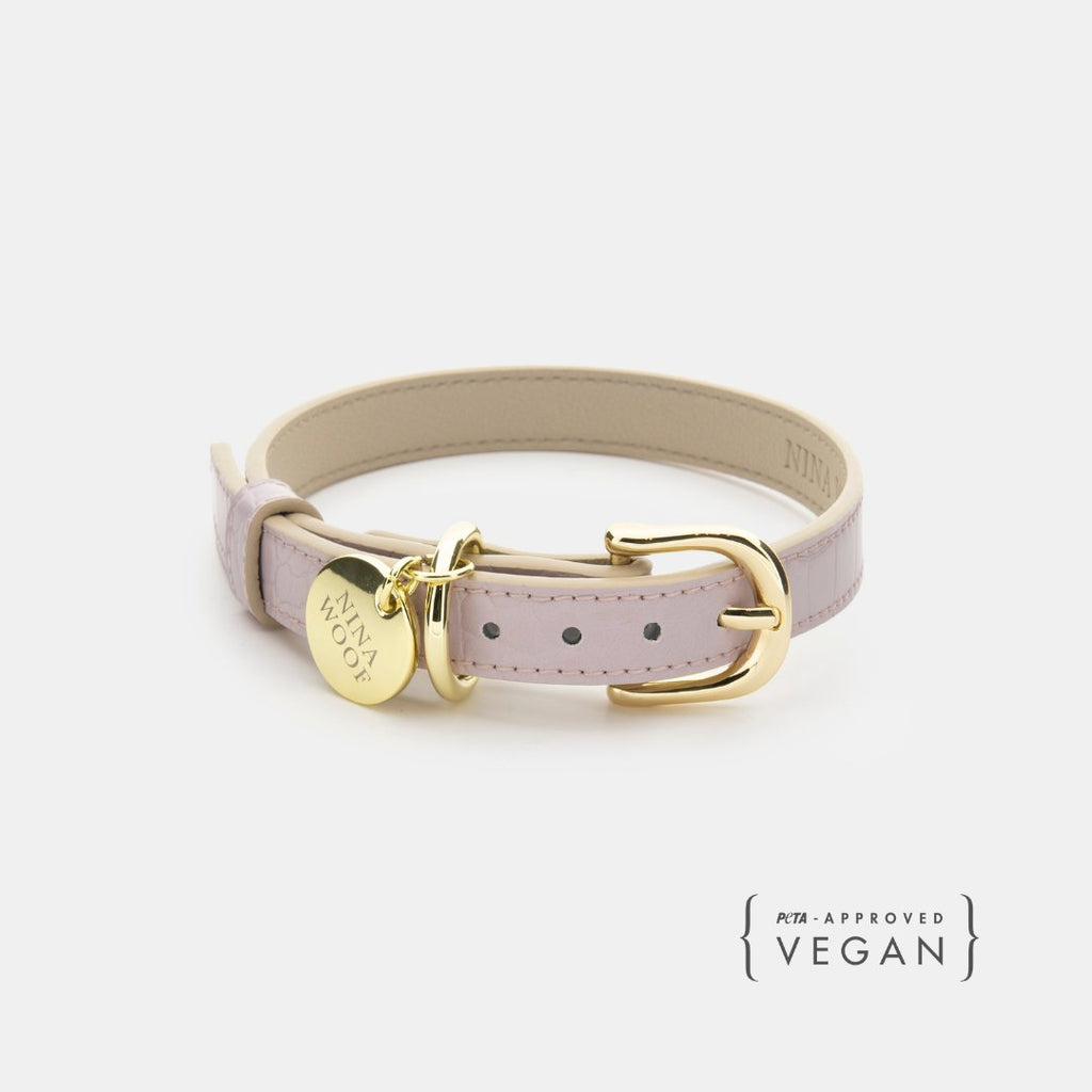Milan Vegan Leather Dog Collar | Luxury Croc-Style Designer Collar