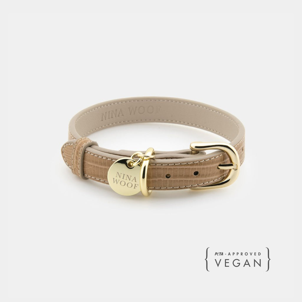 Milan Vegan Leather Dog Collar | Luxury Croc-Style Designer Collar
