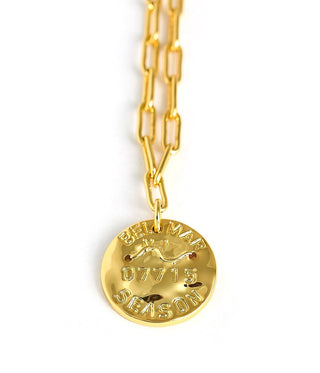 Mini 18K Gold Plated Beach Tag Charm Necklace