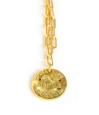 Mini 18K Gold Plated Beach Tag Charm Necklace