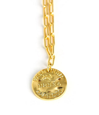 Mini 18K Gold Plated Beach Tag Charm Necklace