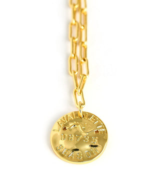 Mini 18K Gold Plated Beach Tag Charm Necklace