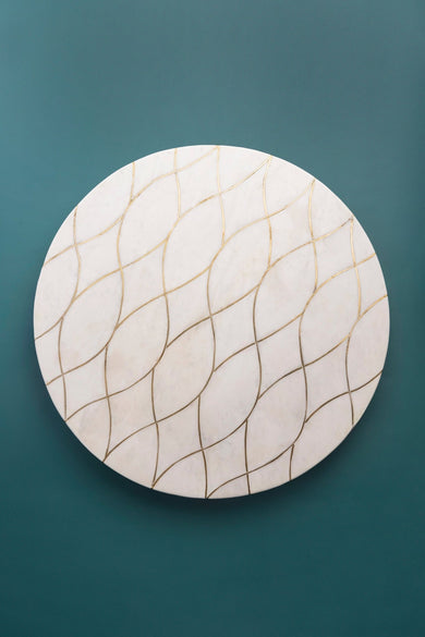 Miranda White Marble Lazy Susan - Anara Lifestyle