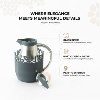 Mirral - Vacuum Flask / Thermos - Dark Blue & Silver