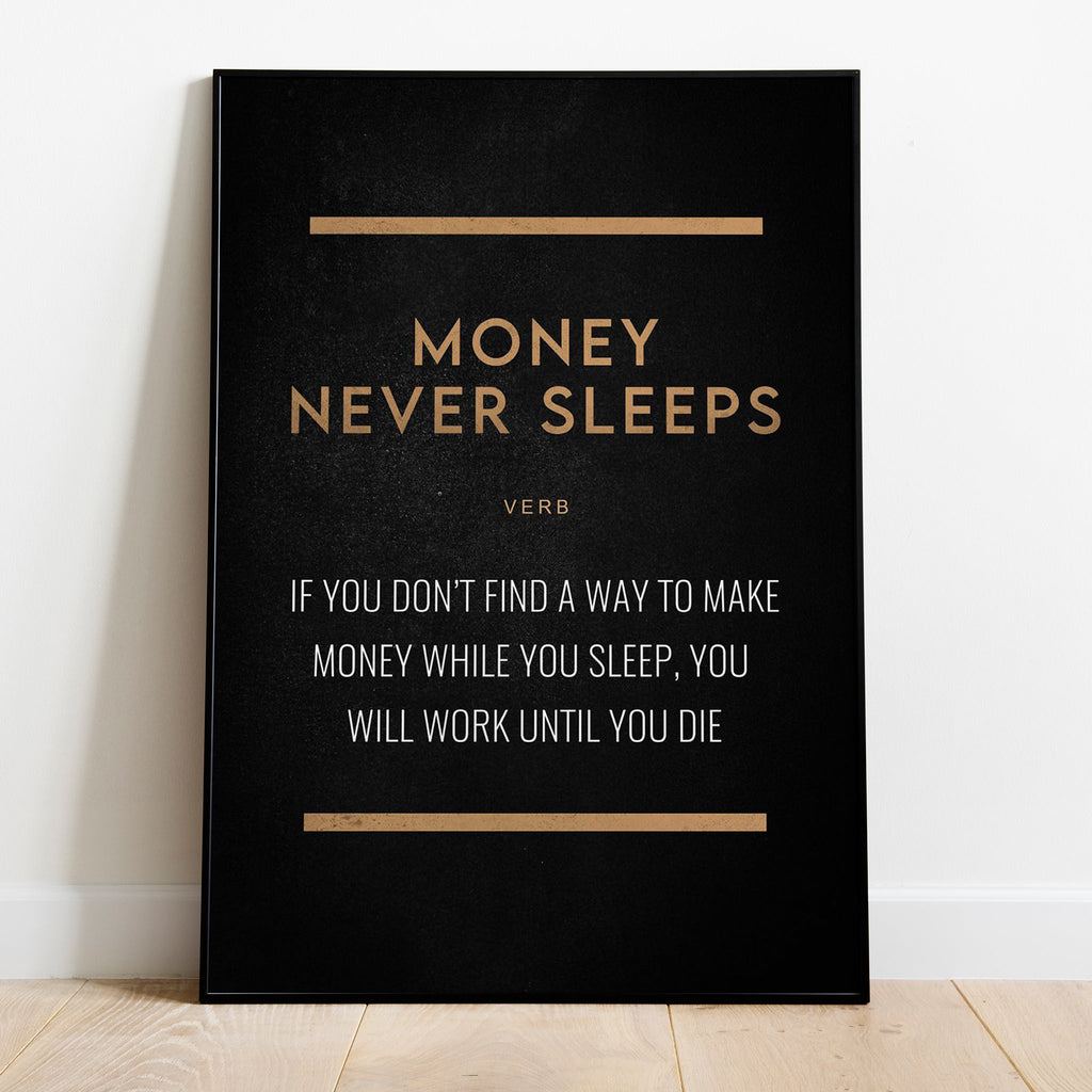 Money Never Sleeps Pop Art