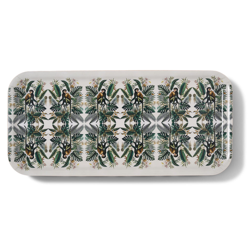 Monkey Narrow Birchwood Small Decorative Tray