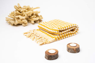 Pom Pom Hand Towel | Organic Turkish Cotton Plush Jacquard Towel