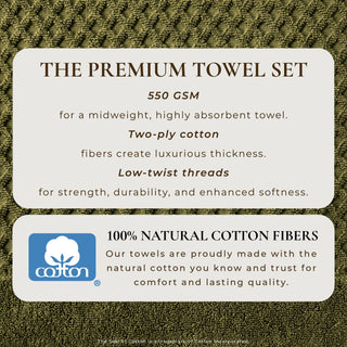 Grayson Cotton Diamond Waffle Weave Bath Towel Set