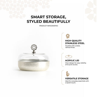 Nourhan - Medium Canister - Silver