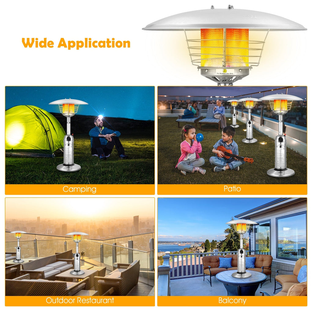 11,000 BTU Portable Tabletop Propane Patio Heater – Black