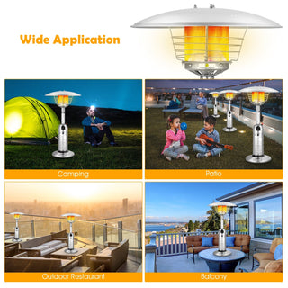11,000 BTU Portable Tabletop Propane Patio Heater – Black