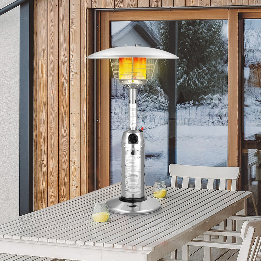11,000 BTU Portable Tabletop Propane Patio Heater – Black