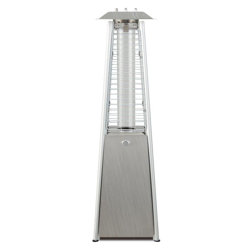 10,000 BTU Stainless-Steel Tabletop Propane Patio Heater with Glass Tube