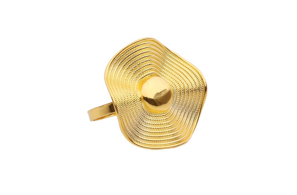 Elegant Gold Button Napkin Rings – Set of 6