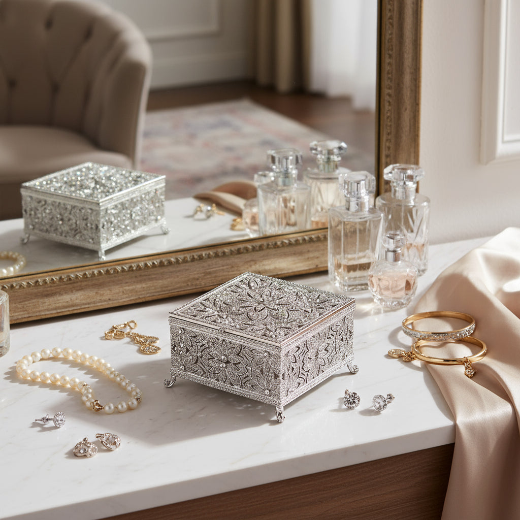 Windsor Large Crystal Jewelry Box