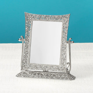 Silver Windsor Magnified Standing Vanity Mirror
