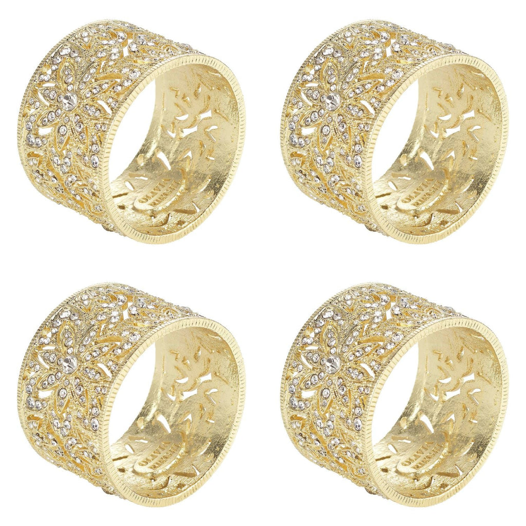 Windsor Napkin Rings -Gold (Set of 4)