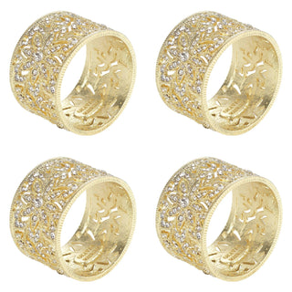 Windsor Napkin Rings -Gold (Set of 4)