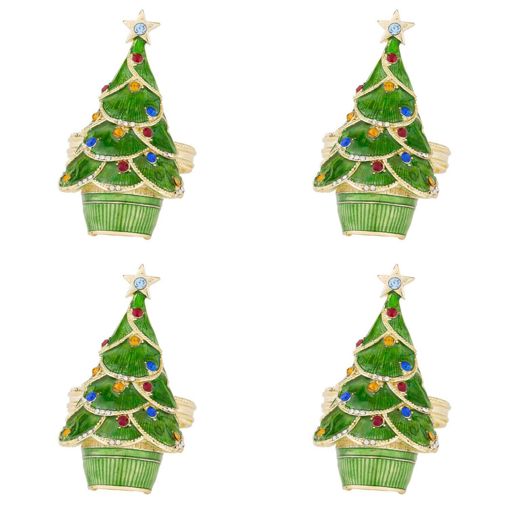 Christmas Tree Napkin Rings (Set of 4)