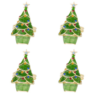 Christmas Tree Napkin Rings (Set of 4)