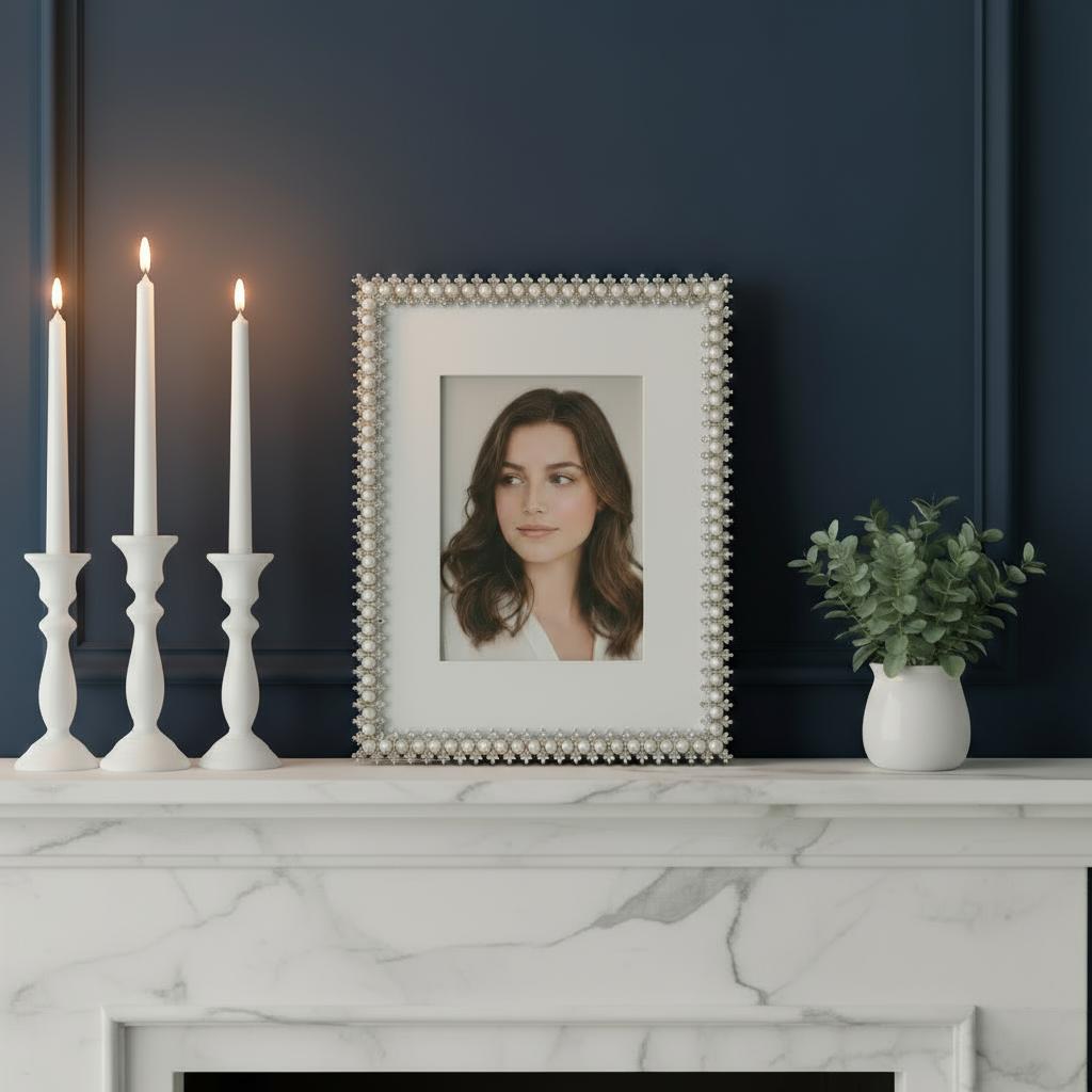 Crystal & Pearl Picture Frame